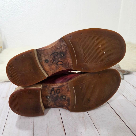 Timberland Boot Company retro red canvas lace-up combat boots patchwork womens 8 - Picture 8 of 10